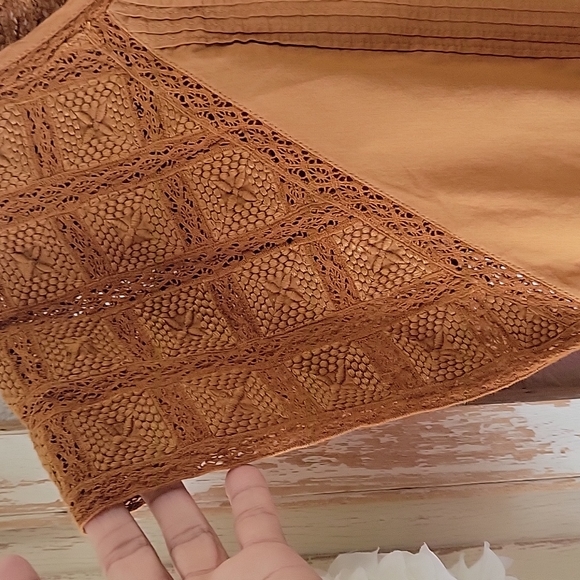 Free People women's short sleeve boho crop top size medium - Picture 4 of 11